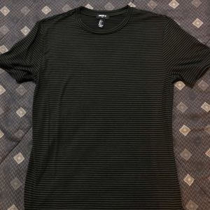 Olive and black striped tee